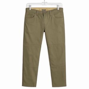 Cabelas Mens Utility Work Pant, 36x34 Olive Green Cotton Stretch Straight Leg